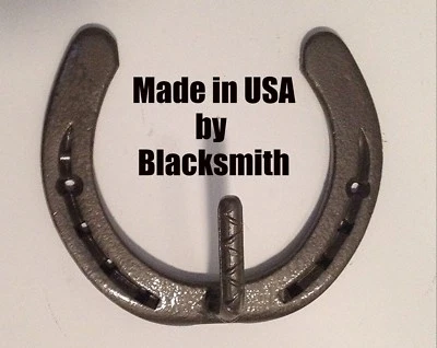 Gancho para herradura, estante para herraduras, percha para herraduras, gancho para tachuelas, hecho por herrero Foto 1 de 4