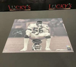 Lawrence Taylor Signed Auto 16x20 Photo Fanatics B&W PSA COA HOF 99 Giants - Picture 1 of 3