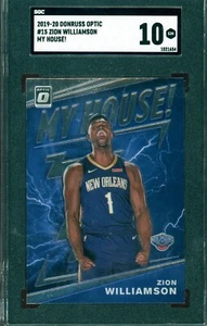Zion Williamson 2019-20 Donruss Optic #15 MY HOUSE! SGC GM 10! - Picture 1 of 2