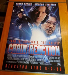 Póster de película original de reacción en cadena 27x40 doble cara DS - Keanu Reeves - 1996 - Imagen 1 de 14