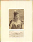 1903 Operatic Soprano Dame Emma Albani Gye Signed Card with Original Photograph