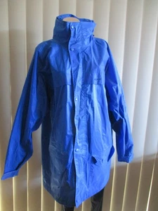 HUSKI EXPLORER JACKET SIZE 107 BLUE LONG SLEEVES FOLD AWAY HOOD LINED ZIP & SNAP - Picture 1 of 12