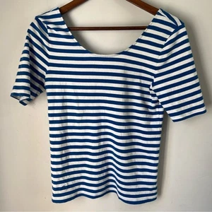 Camiseta Ralph Lauren Rayas Azul Brillante y Blanco Mediana - Imagen 1 de 9