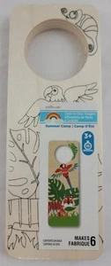 Creatology Summer Camp Tropical Birds Color In Wooden Door Hangers 6 New - Picture 1 of 3