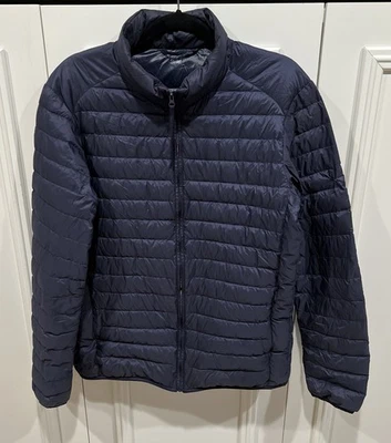Chaqueta de plumón Uniqlo ultraligera para hombre talla grande azul marino acolchada empacable Gorpcore Foto 1 de 4