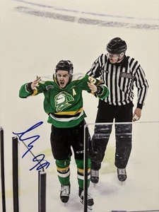 Landon SIM Signed 8x10 Photo! LONDON KNIGHTS! TORONTO MAPLE LEAFS! /COA - Picture 1 of 2