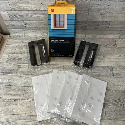 Kodak PHC-80 Photo Printer Cartridges & Paper 80 Sheets 100x148 mm Post Card - Image 1 of 4