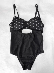 COSTA DEL SOL by PAR CHRISTINA BLACK & WHITE ONE-PIECE SWIMSUIT Size XL - Picture 1 of 5