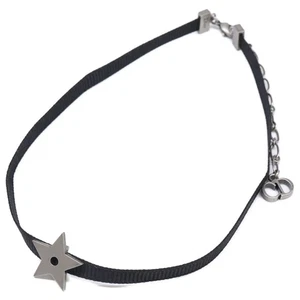 Christian Dior Star Choker (necklace) Antique Silver Color/Black - Picture 1 of 7