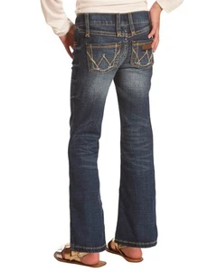 Wrangler Girls' Multi Stitch Bootcut Slim Fit Jeans - 1009MWGMS - Picture 1 of 7