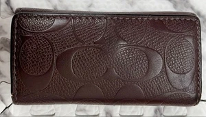 Coach Leather Key Case Brown with 4 Key Hooks Used - Picture 1 of 4