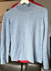 Maglione pullover Escada Margaretha Ley taglia 34 US Xsmall finto collo blu chiaro - Foto 1 di 5