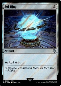 MTG FIC Surge Foil Sol Ring () Commander: Final Fantasy U 358 NM Pack Fresh Card - Picture 1 of 2