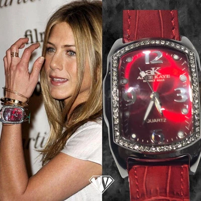 ADEE KAYE BEVERLY HILLS LADIES QZ BURGUNDY DIAL, AND STRAP, NEW BATTERY. - Image 1 of 4