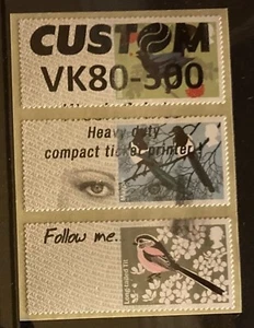 BIRDS 2 CUSTOM TEST STRIP TYPE 1 BOLD + EYES STRIP OF 3 NCR POST GO - RARE - Picture 1 of 1