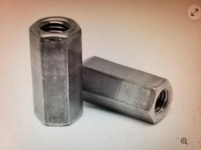 (LOT of 320 ) 1/2"-20 x W5/8" x L1 1/4" Fine Grade A Hex Rod Coupling Nut Plain - Image 1 of 4