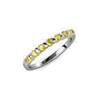 TriJewels Yellow Sapphire 7 Stone Wedding Band 0.22 ctw in 14K Gold JP:100664