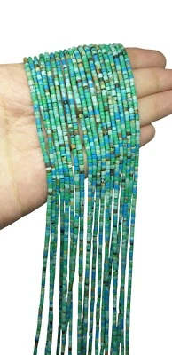 Tubo espaciador Heishi turquesa natural afgano 5 hebras cuentas sueltas 2,5 mm sin teñir Foto 1 de 4