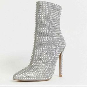 steve madden silver booties