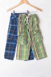 Mini Boden Boys Size 5 Lot of 2 Pants Plaid Flannel Cozy - Picture 1 of 13