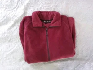 Chaqueta sudadera para hombre Lanesboro Sport talla XL extra grande con cremallera granate - Imagen 1 de 6