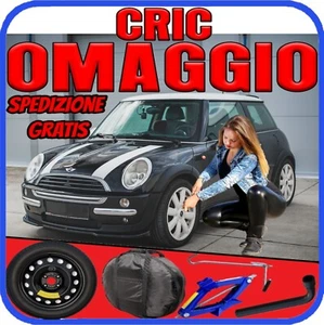 Ruotino Di Scorta 4Fori Da 15 Per La Mini One Cooper R50 Con Cric + Chiave Sacca - Imagen 1 de 11