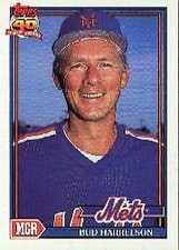 1991 O-Pee-Chee New York Mets Baseball Card #261 Bud Harrelson MG