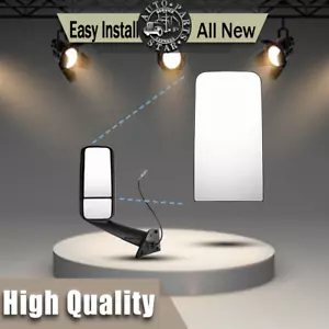 Heated Door Mirror Upper Big Glass For Freightliner Cascadia Left / Right Side - Picture 1 of 6