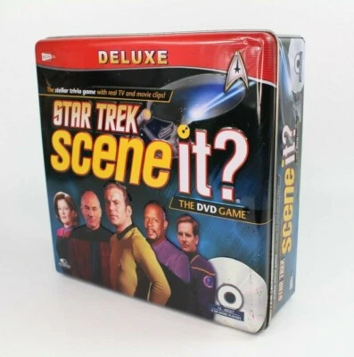 Star Trek Scene It DVD Board Game Deluxe Edition (Metal Box) 2009 100% Complete - Image 1 of 4