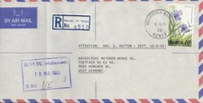 Kenia: 1985: Registrato Aria Mail Dalla Nairobi Per Munich - BMW