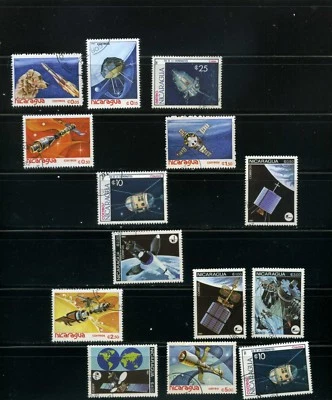 SATELLITE,- SPACE COMMUNICATIONS,-NICARAGUA  { 14}  1981- /82 - Image 1 of 3