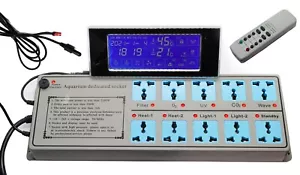 Aquarium Outlet Surge Protector Power Strip Timer Temperature Control Remote - Picture 1 of 7