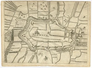 Antique Map of the City of Alkmaar by Priorato (1673) - Picture 1 of 1