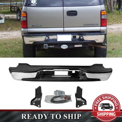 Chrome Rear Step Bumper Assembly For 2000-2006 Chevy Tahoe Suburban GMC Yukon XL - Изображение 1 из 4