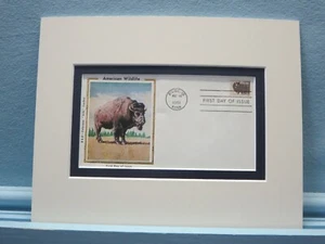 Great American Wildlife - Bisonte también conocido como búfalo y cubierta del primer día con su propio sello - Imagen 1 de 1