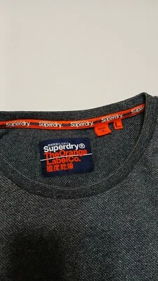 Superdry Japan Men's Gray 100% Cotton T-Shirt With Embroidery Size Large - Image 1 of 4