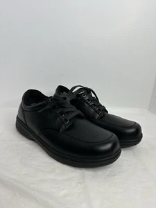 Ortho Feet Oxford Shoes Men 8.5 EE wide Black Leather Lace Up - Picture 1 of 10