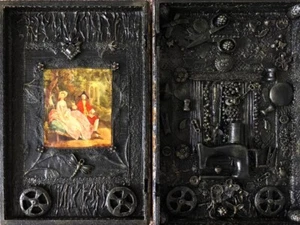 Assemblage Art Found Object Mixed Media Box - Picture 1 of 5