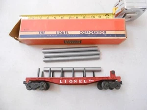RARE ORIGINAL LIONEL 6511 PIPE CAR TRAIN 1950'S / 1960'S BOX RAILROAD - Picture 1 of 8