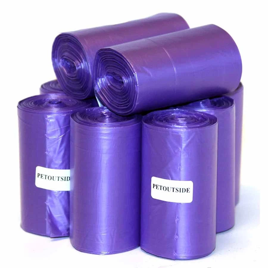 1035 DOG WASTE POOP BAGS 45 REFILL NOCORE BIODEGRADABLE ROLLS by PetOutSide Prpl