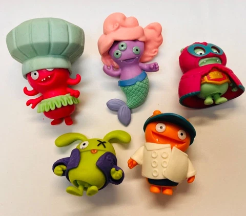 Ugly Dolls Mini Toy Figures PVC Vinyl Pretend Play Toys Cake Toppers Set Cover