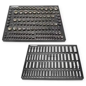 Husky 1/4 in 3/8 in and 1/2 in Drive Socket Set in EVA Foam Tray 200-Piece - Picture 1 of 12