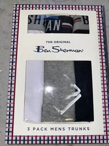 Ben Sherman 3 Pack Boxer Shorts Mens Trunks XL New Boxed Grey White Black - Picture 1 of 7