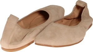 Clarks Pure Ballet Womens Flat Taupe Leather Suede US Size 7.5 M - Picture 1 of 3