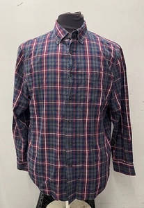 Mens Faded Glory Long Sleeve Checkered Flannel Button Down Shirt Size Large - Picture 1 of 14