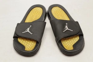 2012 Jordan Hydro 5 Retro Slides Herren 9 schwarz gelb rot Massagesohle 555501-001 - Bild 1 von 13