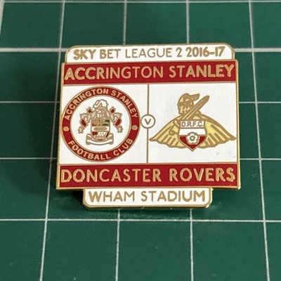 Accrington Stanley V Doncaster Rovers Pin Badge EFL League Two - Image 1 of 3