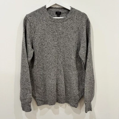 J Crew Sweater Mens  Gray Wool Blend Crewneck Knit Pullover Classic Medium - Image 1 of 4