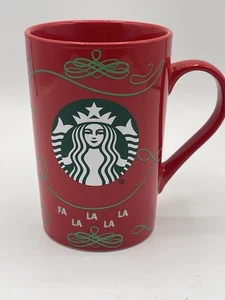 Tazza da caffè Starbucks 2020 Natale Fa La Fa La Rosso Verde Ceramica 11 oz. - Foto 1 di 8