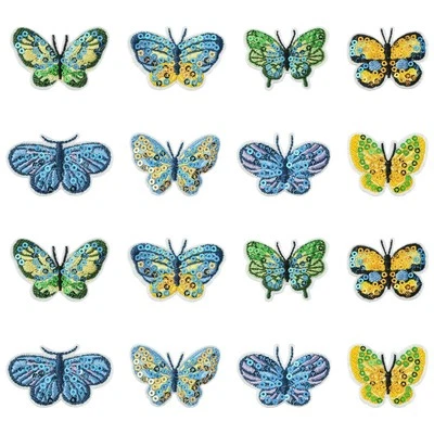 16x Butterfly Shape Polyester Iron on Sew on Clothing Patches for Clothes Pants - Image 1 of 4
